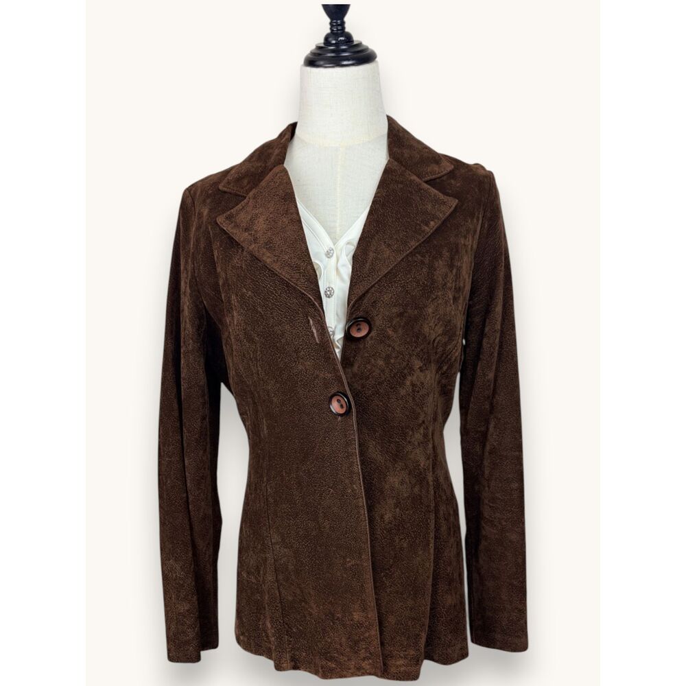 Vintage Patty USA Brown Velvet Velour Fitted Jacket Retro 70s Western Boho - Picture 3 of 7